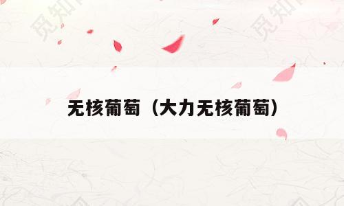 无核葡萄（大力无核葡萄）