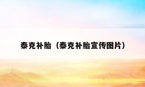 泰克补胎（泰克补胎宣传图片）