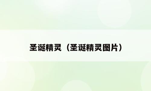 圣诞精灵（圣诞精灵图片）