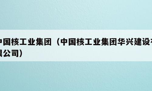 中国核工业集团（中国核工业集团华兴建设有限公司）