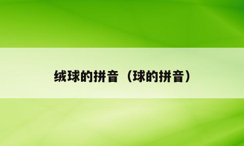 绒球的拼音（球的拼音）