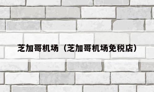 芝加哥机场（芝加哥机场免税店）