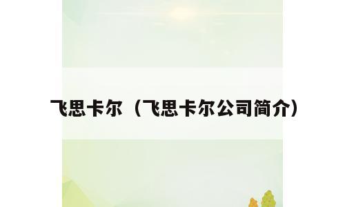 飞思卡尔（飞思卡尔公司简介）