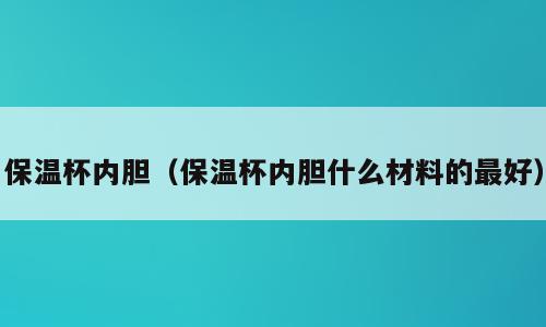 保温杯内胆（保温杯内胆什么材料的最好）