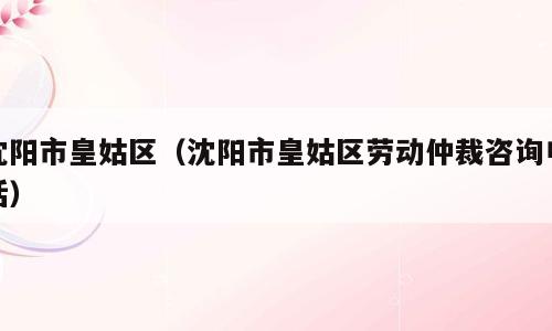 沈阳市皇姑区（沈阳市皇姑区劳动仲裁咨询电话）
