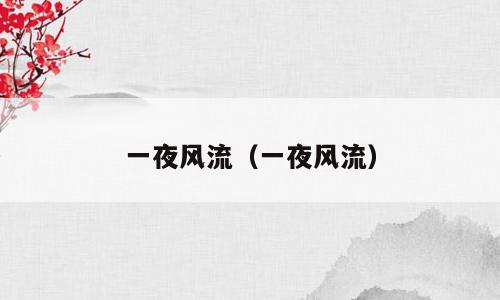 一夜风流（一夜风流）