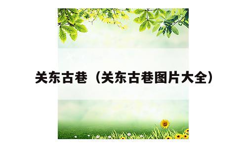 关东古巷（关东古巷图片大全）