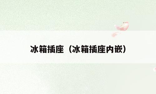 冰箱插座（冰箱插座内嵌）
