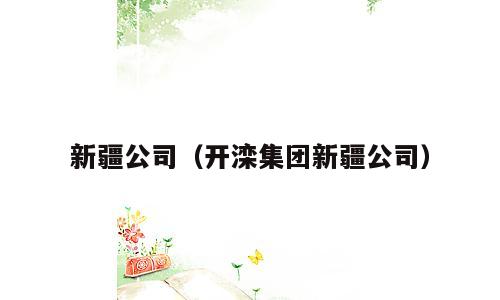新疆公司（开滦集团新疆公司）