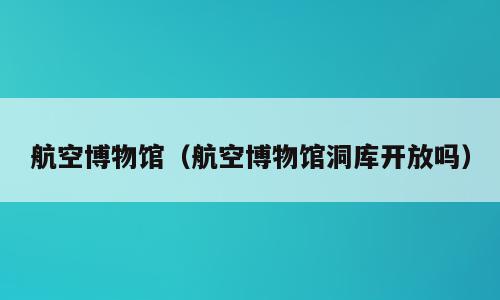 航空博物馆（航空博物馆洞库开放吗）