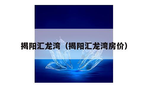 揭阳汇龙湾（揭阳汇龙湾房价）