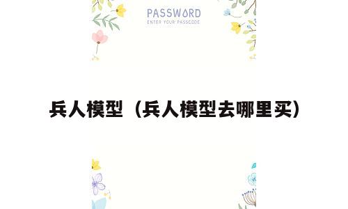 兵人模型（兵人模型去哪里买）