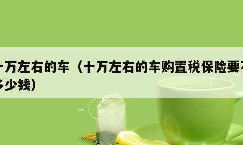 十万左右的车（十万左右的车购置税保险要花多少钱）