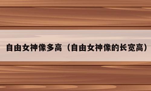 自由女神像多高（自由女神像的长宽高）