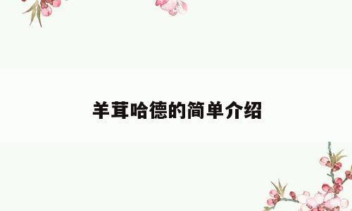 羊茸哈德的简单介绍