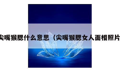 尖嘴猴腮什么意思（尖嘴猴腮女人面相照片）