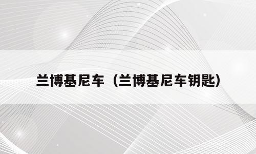 兰博基尼车（兰博基尼车钥匙）