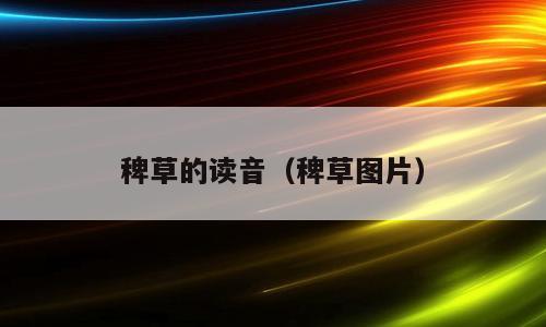 稗草的读音（稗草图片）