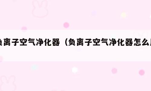 负离子空气净化器（负离子空气净化器怎么用）