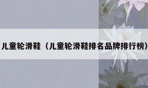 儿童轮滑鞋（儿童轮滑鞋排名品牌排行榜）